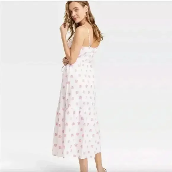 Universal thread, cotton, Sleeveless Maxi Sundress adjustable, straps Plus Size - Picture 3 of 9